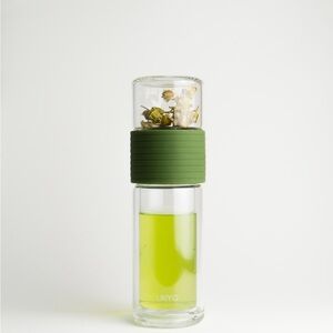 Green Glass Infuser Bottle